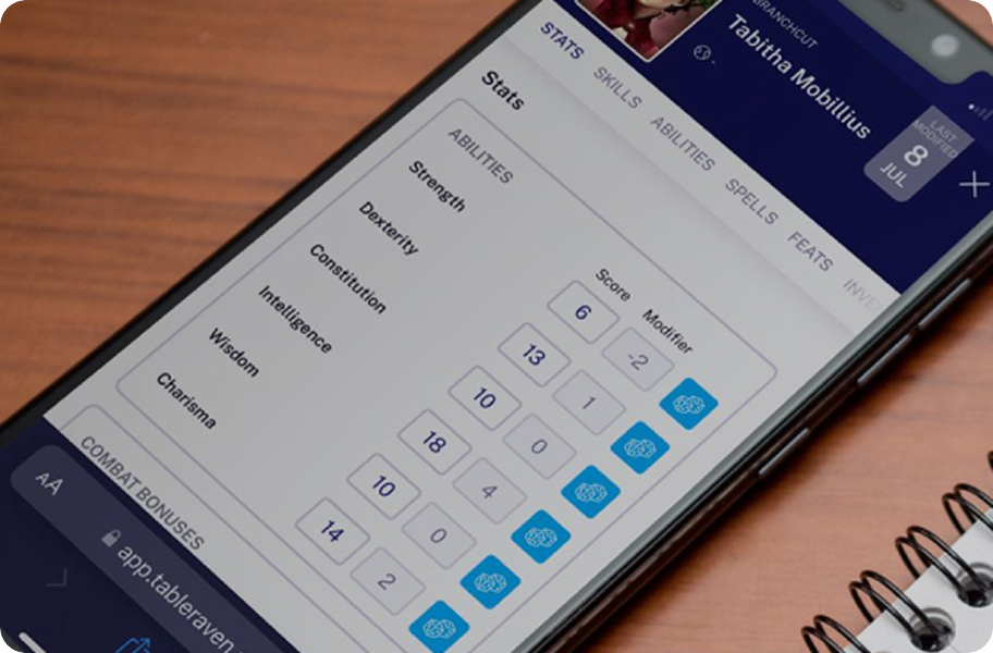 A comprehensive design system style guide for the TableRaven app. It displays a hierarchy of typography for desktop and mobile, a wide color palette (blues, purples, greens, and oranges), and UI components like buttons, icons, and input fields.